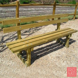 Banc de fusta Sofia 2m | Pi Autoclau Classe IV